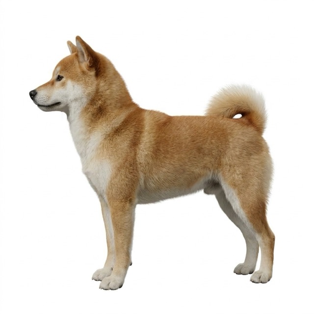 Left reference view of the sample shiba